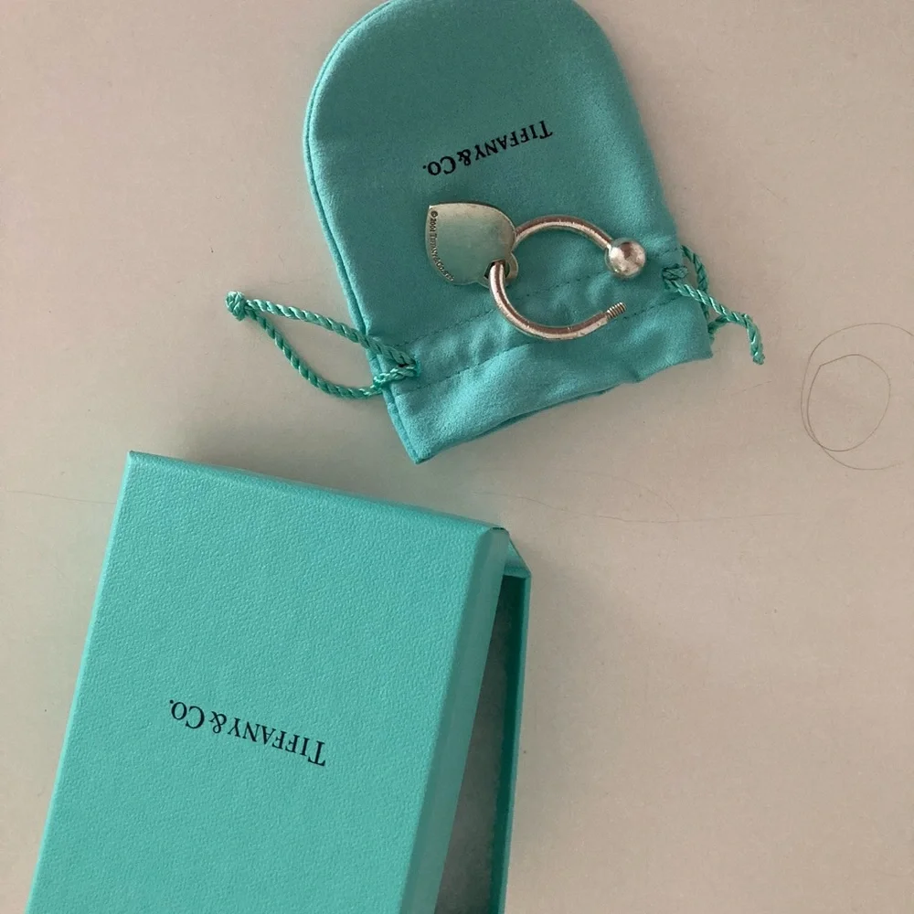 Tiffany Sterling silver vintage heart key ring